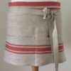 Red striped linen apron